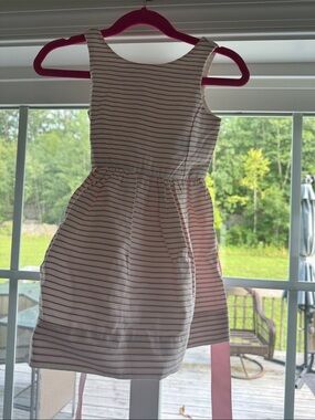 Polo by Ralph Lauren White Dress with Pink Stripes